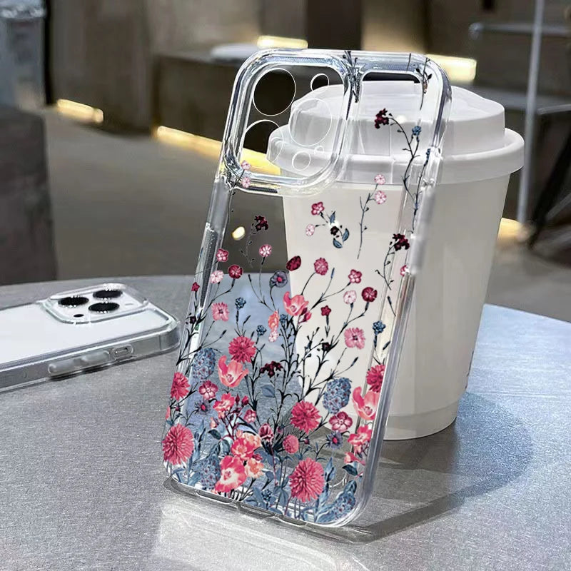 Redmi Note 14 Clear Case | Jasmine Floral Shock-Absorbing Slim Fit Cover Tidesmit