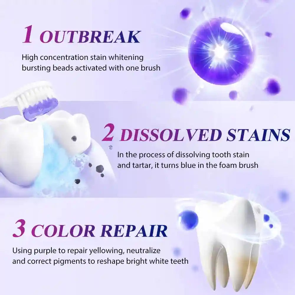 Tidesmit 3-pack teeth whitening toothpaste for sensitive teeth, removes coffee, tea, and wine stains.