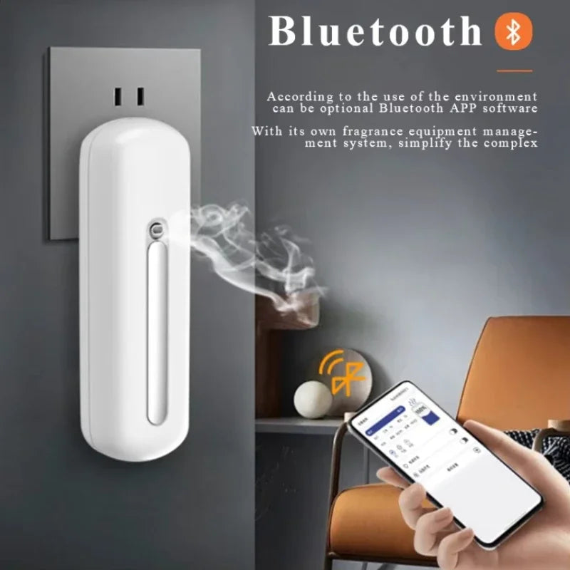 Bluetooth Smart Electric Wall Plug in Essential Oil Aroma Diffuser Waterless Scent Air Fragrance Scent Machine Bathroom Hotel