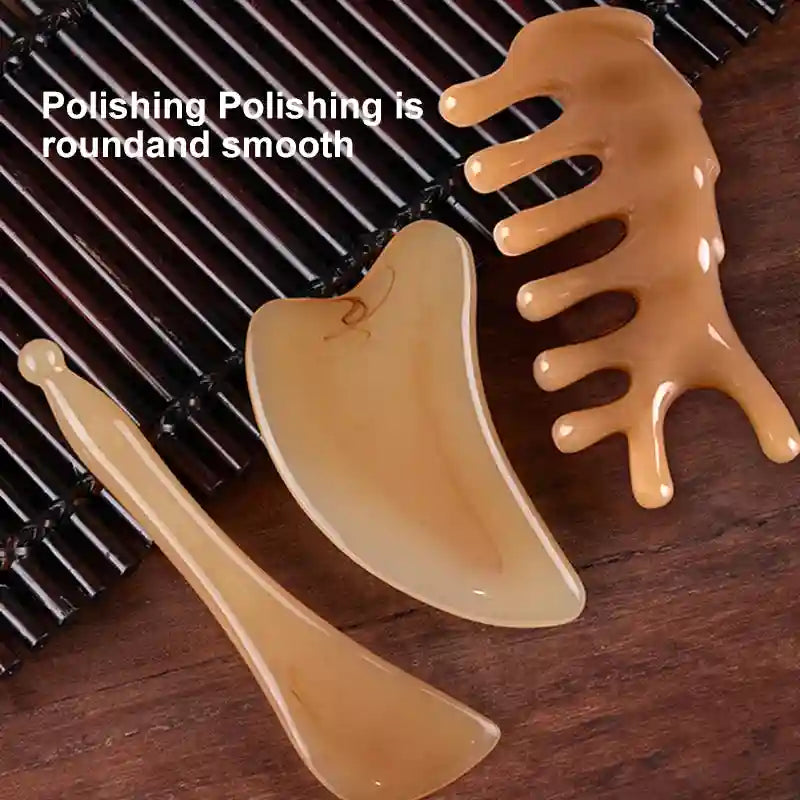 Gua Sha Scraping Massage Tool Set - Face & Body Resin Sculpting Eye Massage Instrument Tidesmit