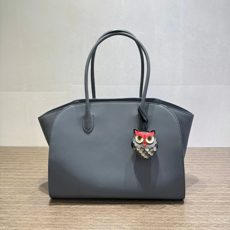 2026 high-quality genuine leather Marlo 12 inch 14 inch saddle leather tote bag, women's shoulder bag, high-end leather texture,