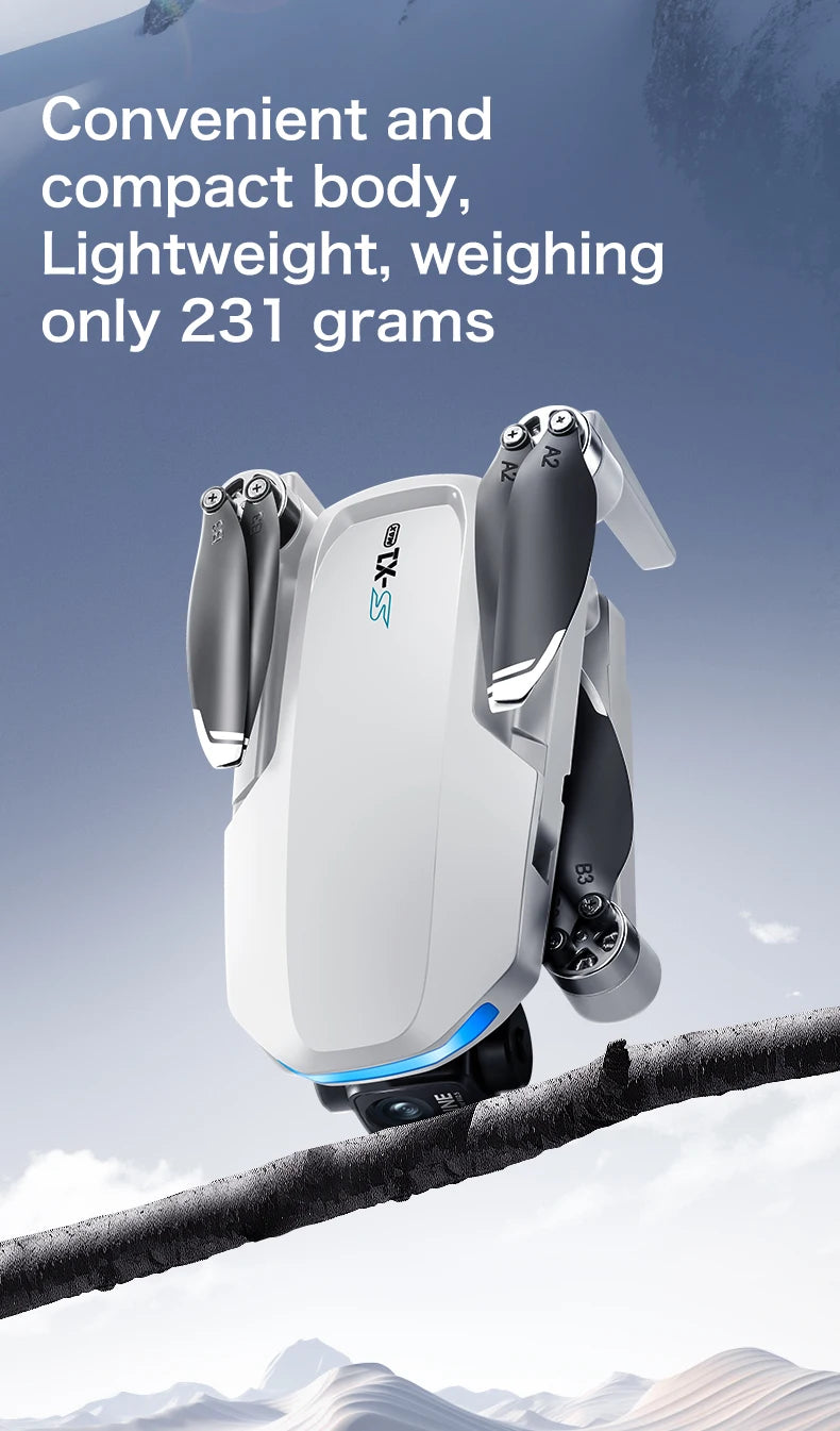 4K Camera Drone With 3-Axis Gimbal GPS - Foldable Aerial Quadcopter Tidesmit
