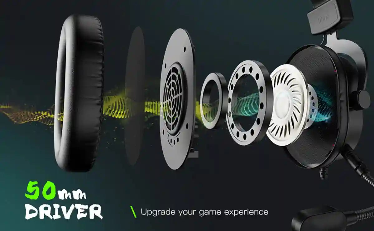 Dynamic RGB Wireless Gaming Headset with 7.1 Surround Sound - Tidesmit Tidesmit