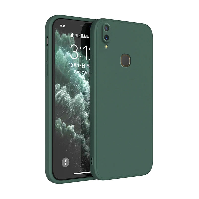 Liquid Silicone Phone Case for Xiaomi Redmi - Shockproof Cover Dark Green Tidesmit