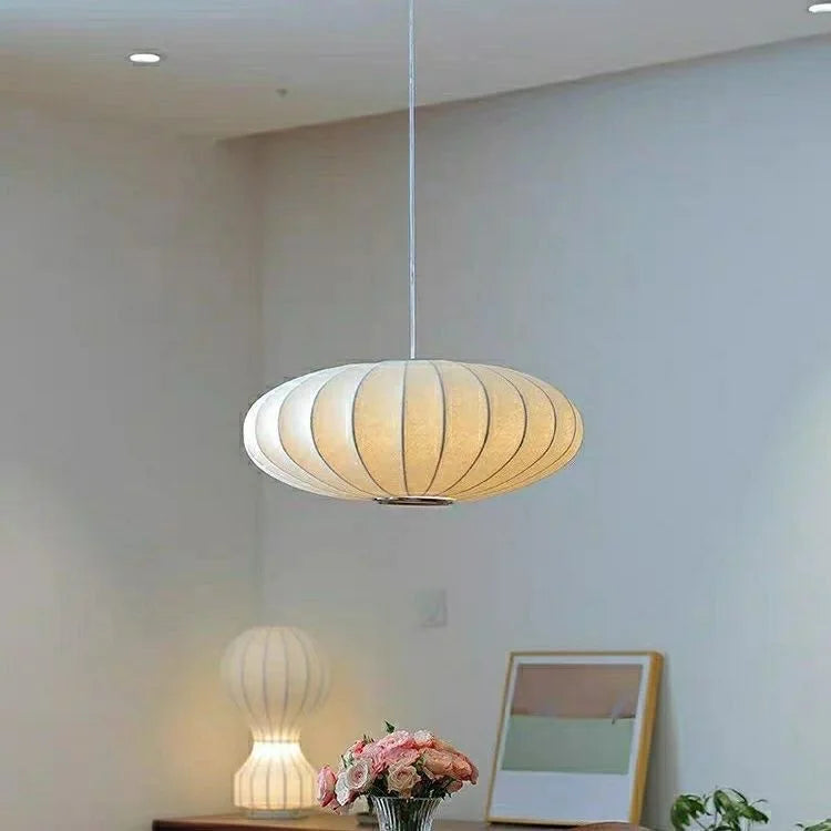 Wabi-Sabi Silk Pendant Lamp | Handmade Japanese Minimalist Lighting Tidesmit
