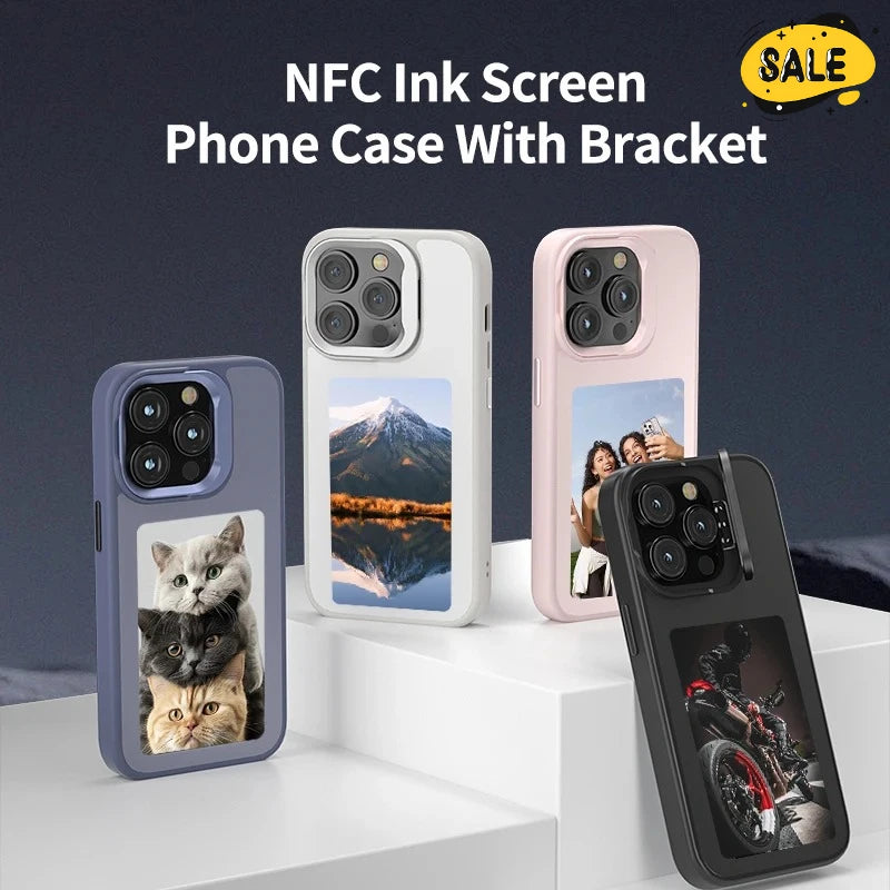 NFC E-Ink Phone Case for iPhone 16 Pro Max - Durable Shock-Absorbing Cover Tidesmit