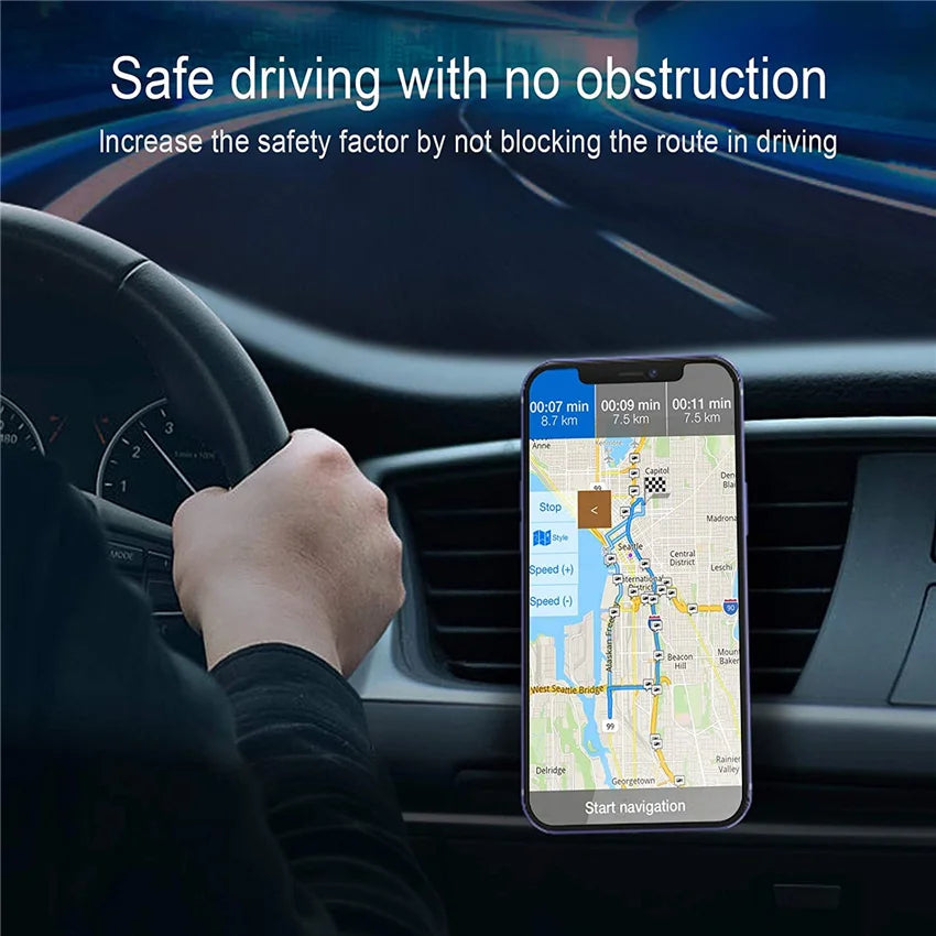 Wireless Car Phone Charger - Magnetic Qi Certified Fast Charging Mount Tidesmit