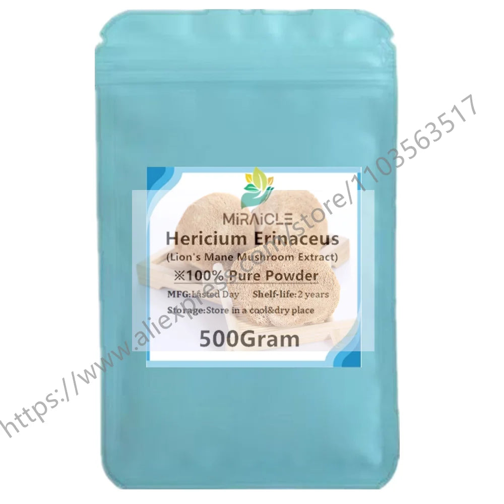 Customized 100% Pure Lions Mane Mushroom Extract Powder Packaging Bulk Hericium Erinaceus Out Packing Aluminum Foil Bag
