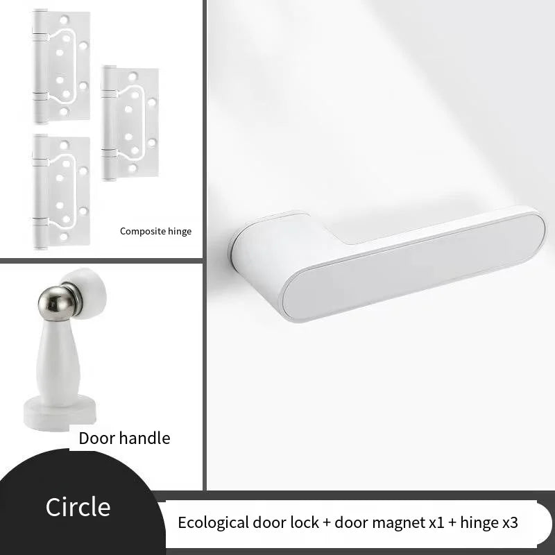 New High Aesthetic Minimalist Room Door Lock, Magnetic Silent Lock, Wooden Door Handle, Minimalist Style