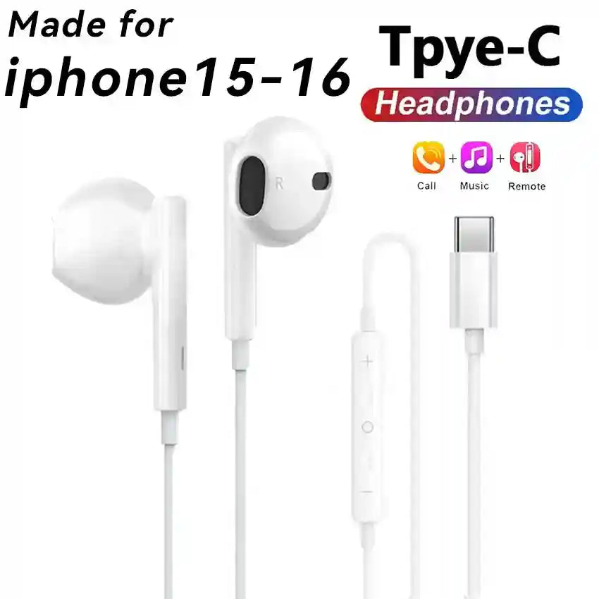 Wired Earphones for iPhone - Noise Isolating Buds by Tidesmit for iphone15-16 3 Tidesmit