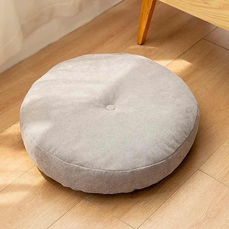 Inyahome Large Floor Cushions Round Seating Pillow for Adults Kids Tufted Thick Meditation Cushion for Yoga Living Room Tatami