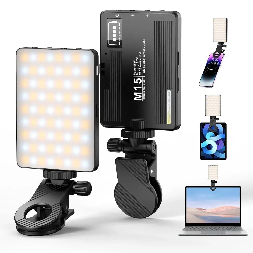 Smartphone Selfie Light with 72 LEDs - M15 Portable Content Lighting M15 Tidesmit