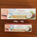 Tidesmit Rasyan Clove and Coconut Oil Teeth Whitening Toothpaste and Powder Set for Yellow Stain Removal