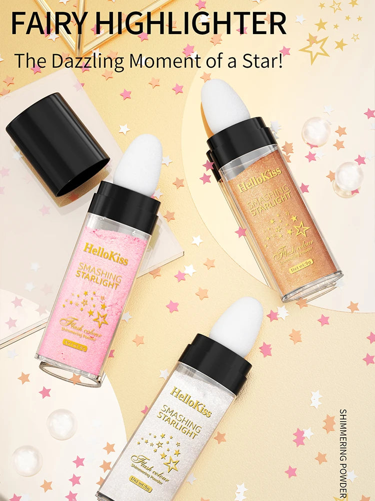 Tidesmit Ethereal Shimmer highlighter powder texture close-up for radiant face and body illuminating glow