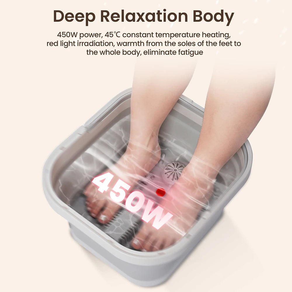 Portable Foot Massage Tub: Foldable Heated Bath for Relaxation Therapy Relaxation Treatment Tidesmit