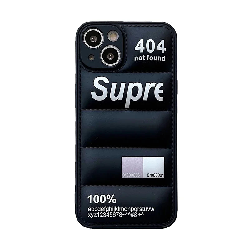 iPhone 17 Pro Max Puffer Case | Shock-Absorbing Down Jacket Cover Black Black Tidesmit