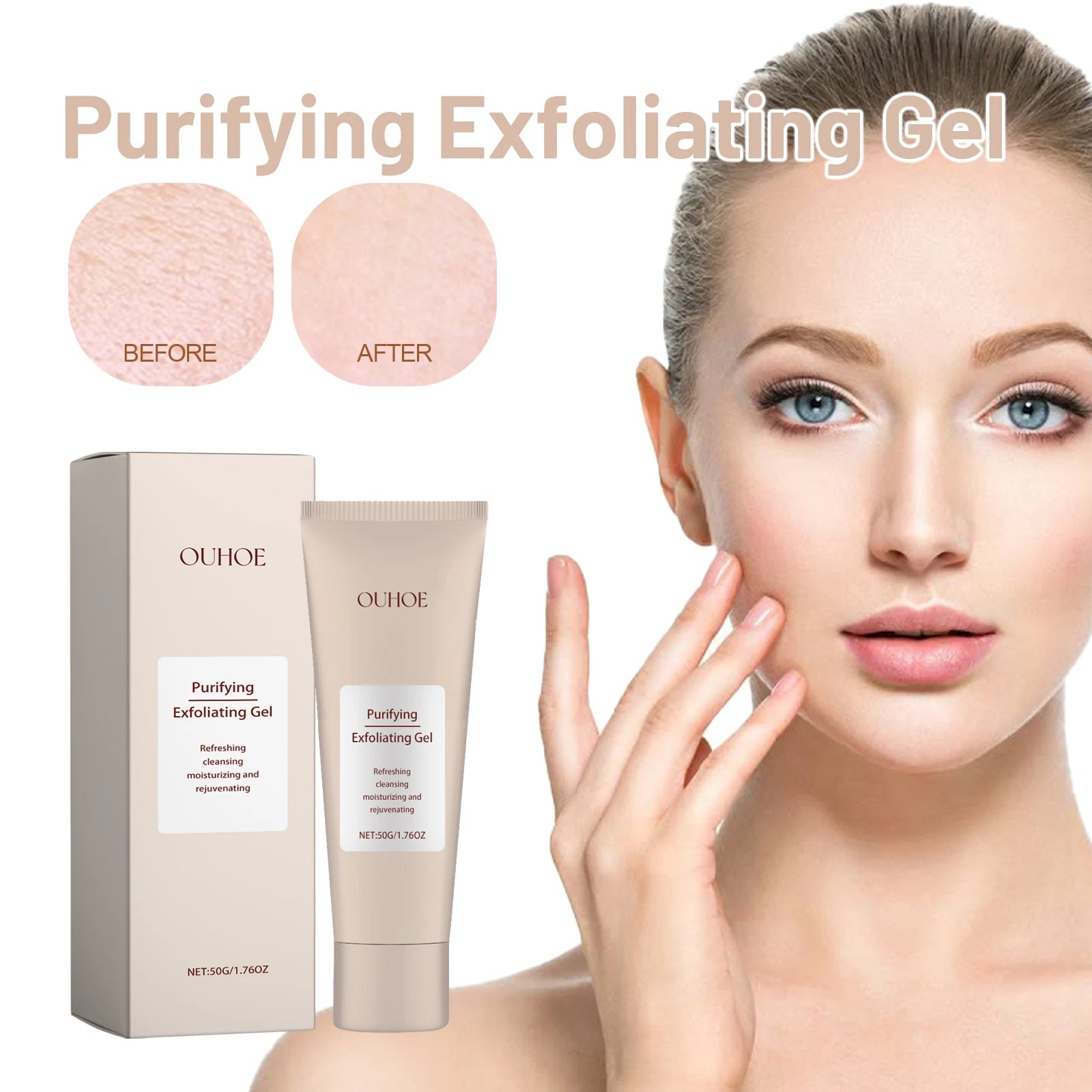 Exfoliating Gel for Pore Cleansing & Acne - 50g Salon-Quality Treatment Scrubs Treatments Tidesmit