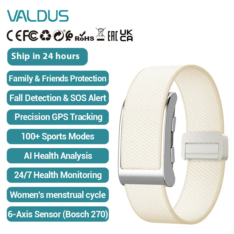 VALDUS VANTA ECG Smartwatch Man Woman SOS Fall Reminder Fitness Tracker Heart Rate Blood Pressue Sleep Monitor 2026 New Bracelet
