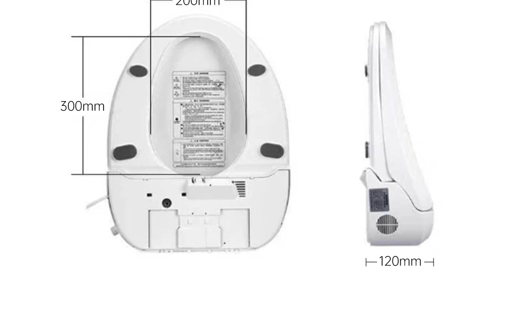 Smart Toilet Seat Cover - Water&Energy Saving, Instant Heating, Self-Cleaning, LED Night Light-Efficient Hygienic Bathroom Lid