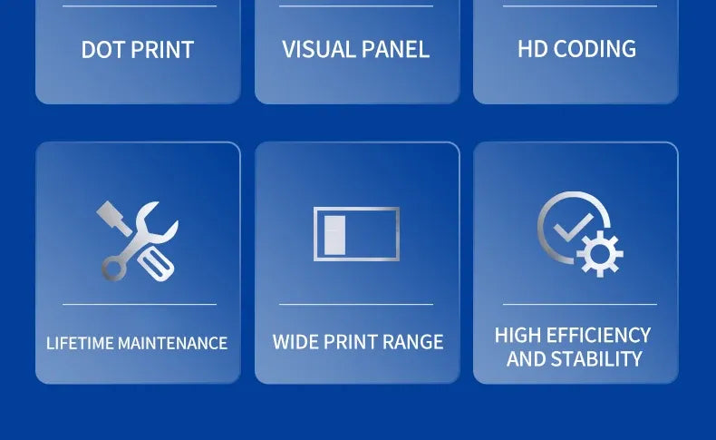 Manufacturer Direct Sales High-speed Touch Screen 6-line Small Character Inkjet Printer QR Code Production Date Barcode Printer