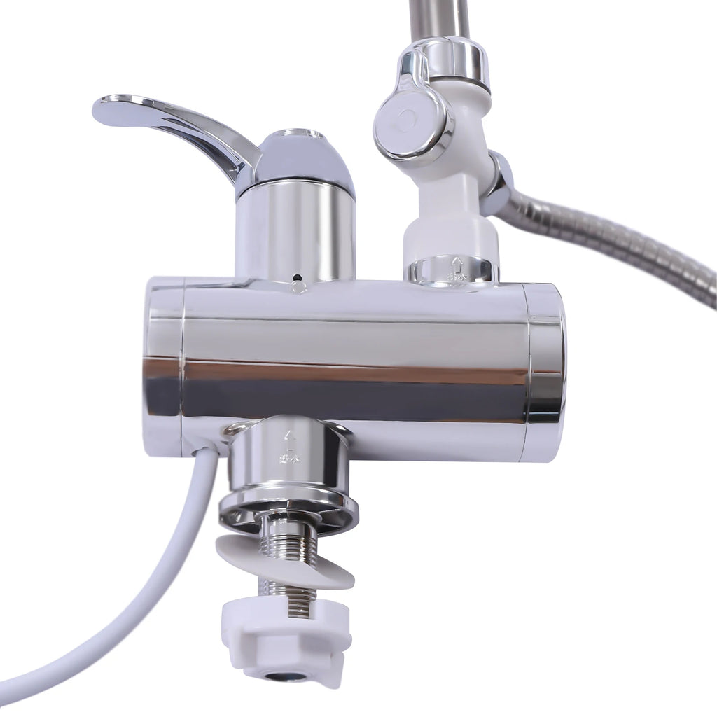 3000W Electric Faucet with Shower 360° Rotating Faucet Heater Digital Display 30-60℃ Water Faucet for Kitchen Bathroom