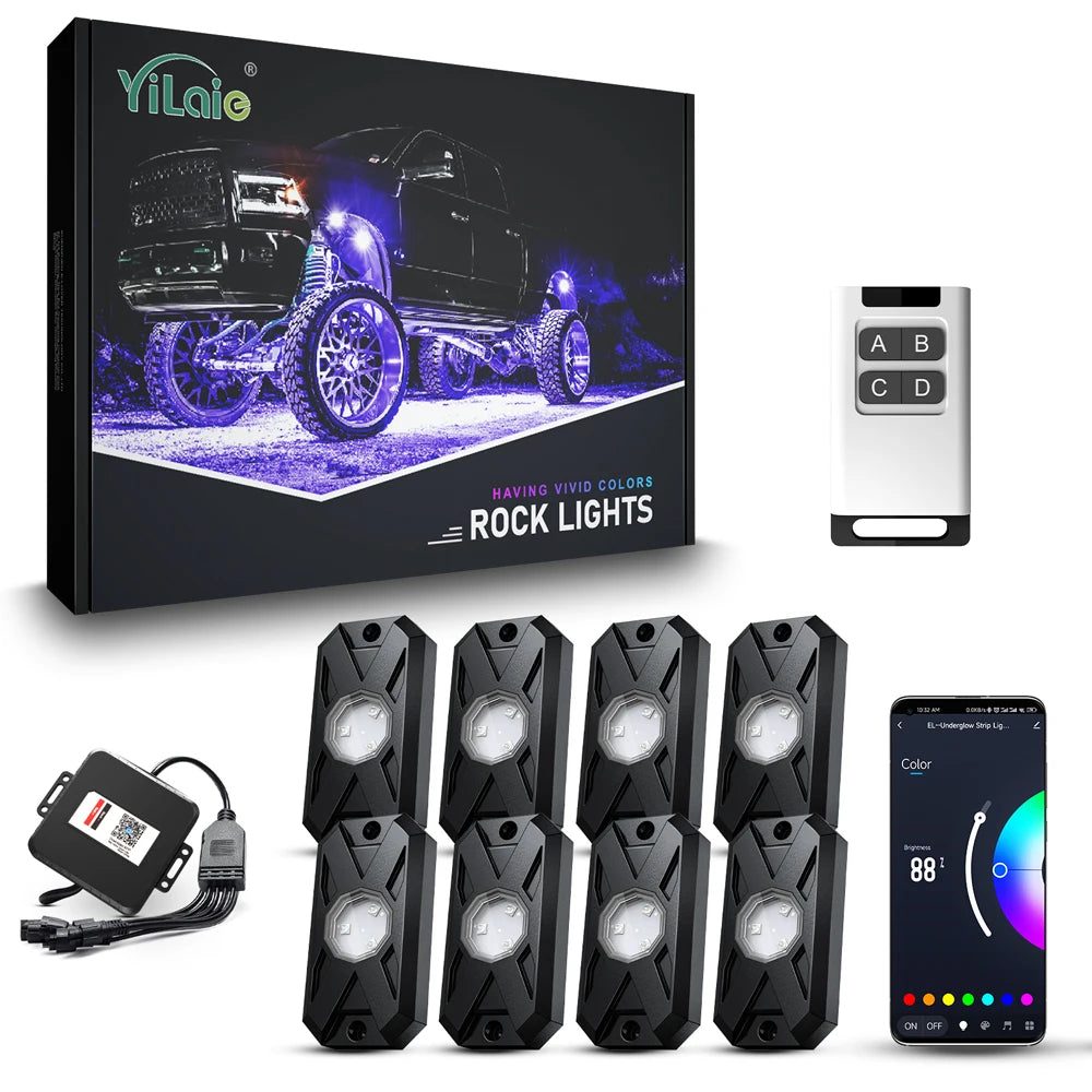 Underglow Rock Lights RGB LED Kit for Truck ATV UTV - Tidesmit Tidesmit