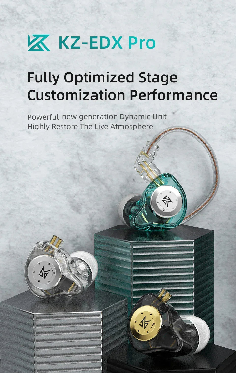 Tidesmit Wired Hi-Fi Dual Dynamic Driver Earbuds Noise Isolating Tidesmit