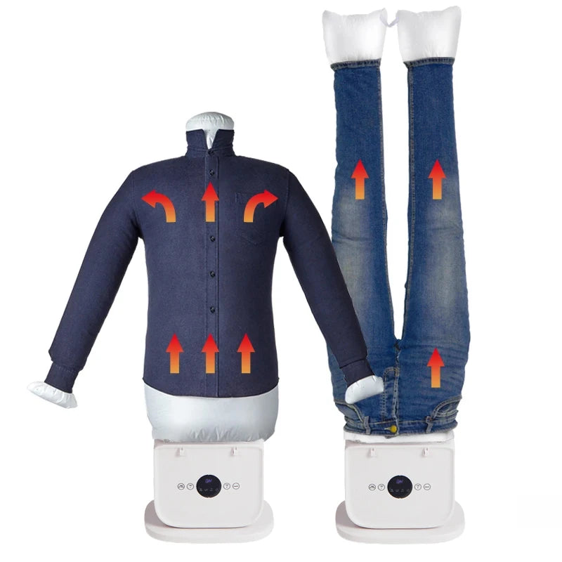 Tidesmit portable foldable electric steam clothes and shoe dryer for efficient laundry care, side angle view.