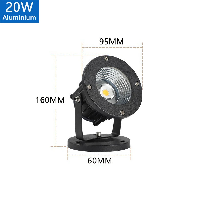 LED Garden Lights Outdoor Waterprof Lawn Lamp 220V110V12V 5W10W15W20W Landscape Spike Bulb IP65 Led Light Garden Path Spotlights