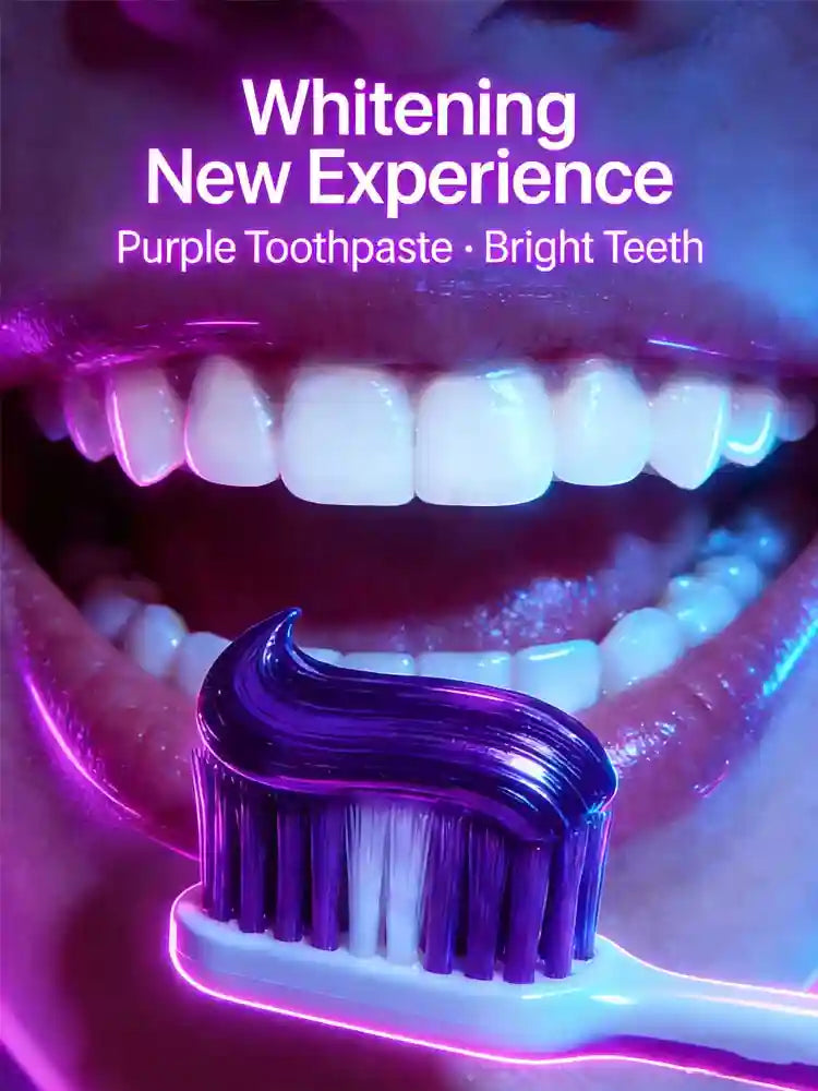 Tidesmit V34 Dental Whitening Toothpaste for instant stain removal, tartar control, and fresh breath oral hygiene.