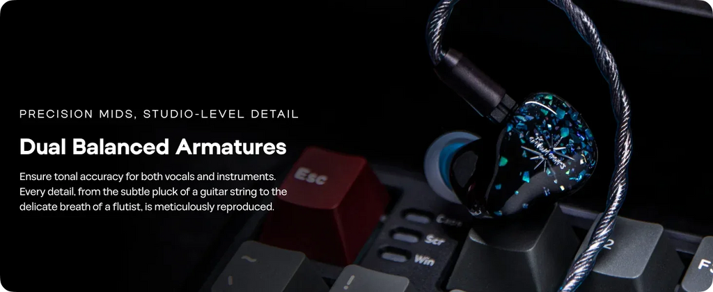 Kiwi Ears Astral 7-Driver Hybrid IEM Earphones by Tidesmit Tidesmit