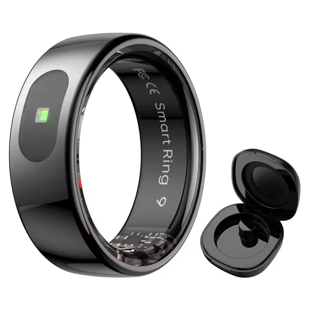 Tidesmit Smart Health Ring - Advanced Heart Rate & Oxygen Monitor Black Tidesmit