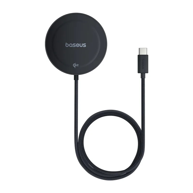 Magnetic Wireless Charger for iPhone 16 15 | MagSafe Compatible Stand Cosmic Black Tidesmit