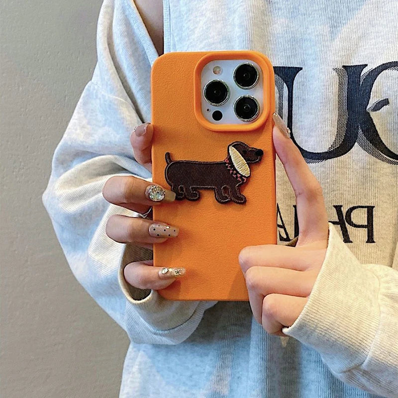 3D Cartoon Dog Phone Case - Shock-Absorbing Cover for iPhone Series Tidesmit