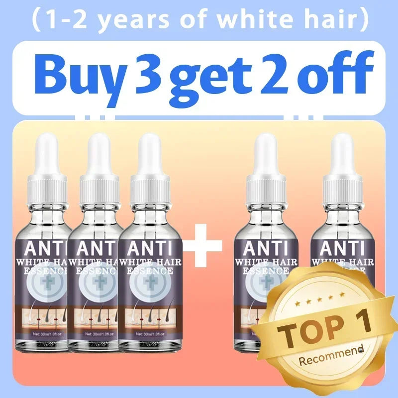 White hair killer, remove gray hair and restore natural hair color in 7 days