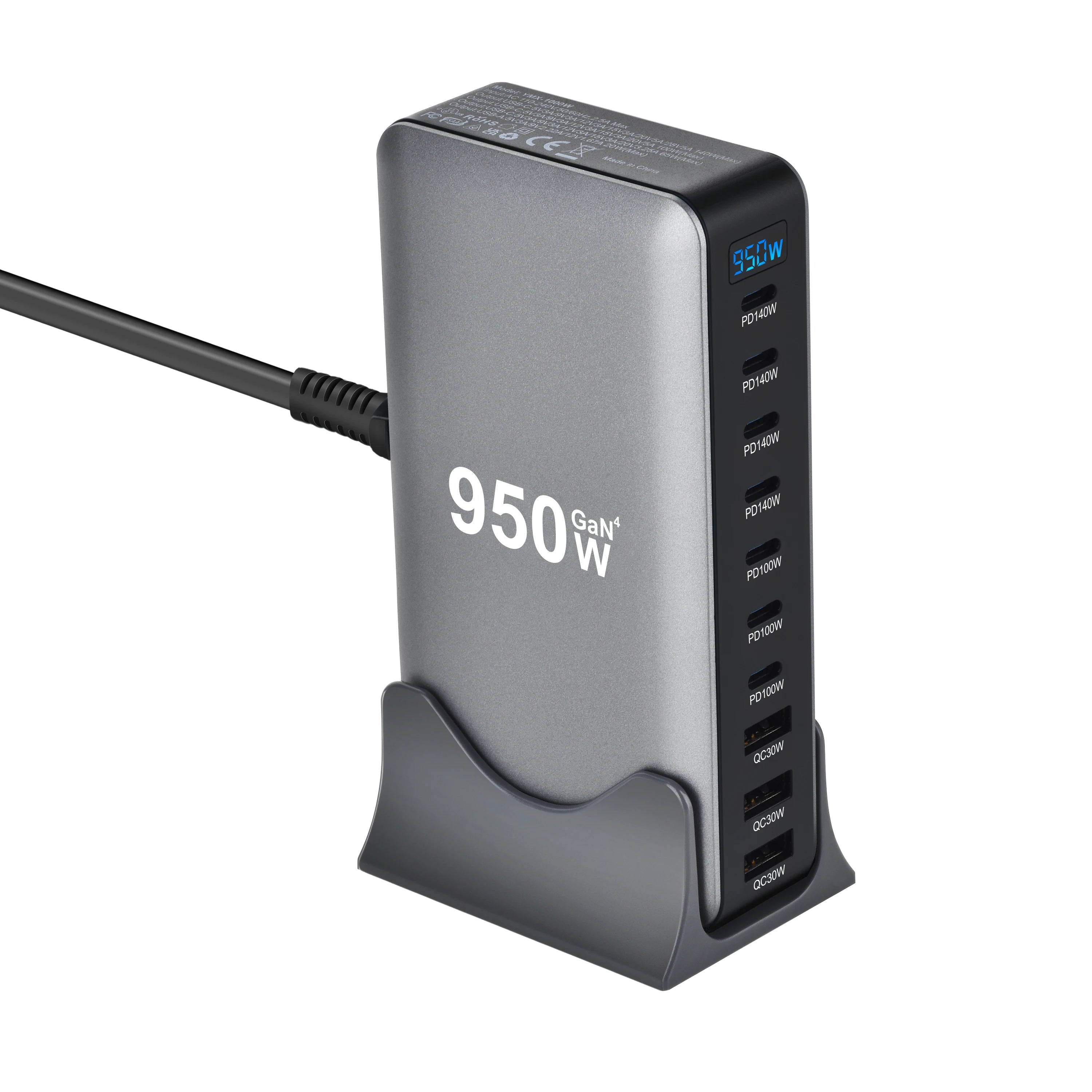 Tidesmit 950W 10-Port USB-C GaN Desktop Fast Charging Station Tidesmit