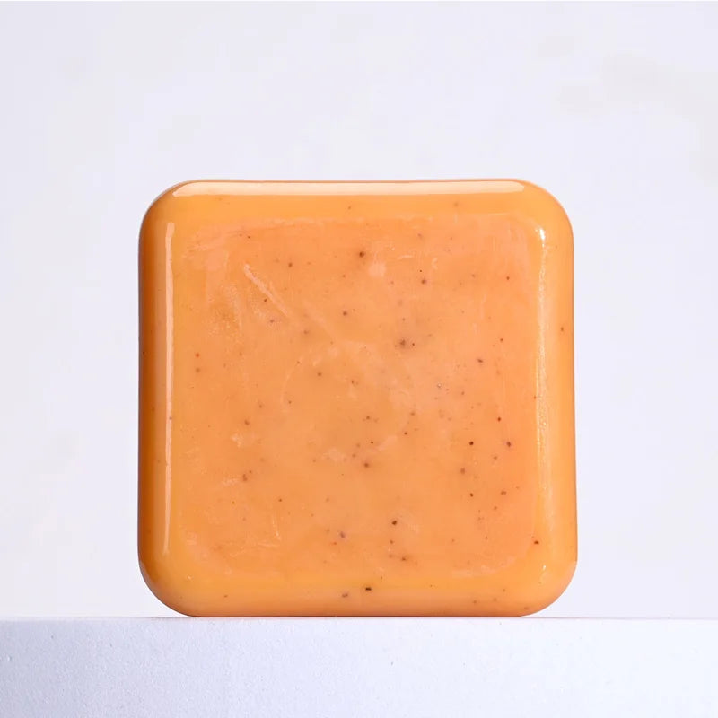 70g Turmeric Shaving and Cleansing Soap with Added Vitamin C to Make the Skin More Beautiful, Walnut Shell Powder Deeply Cleanses