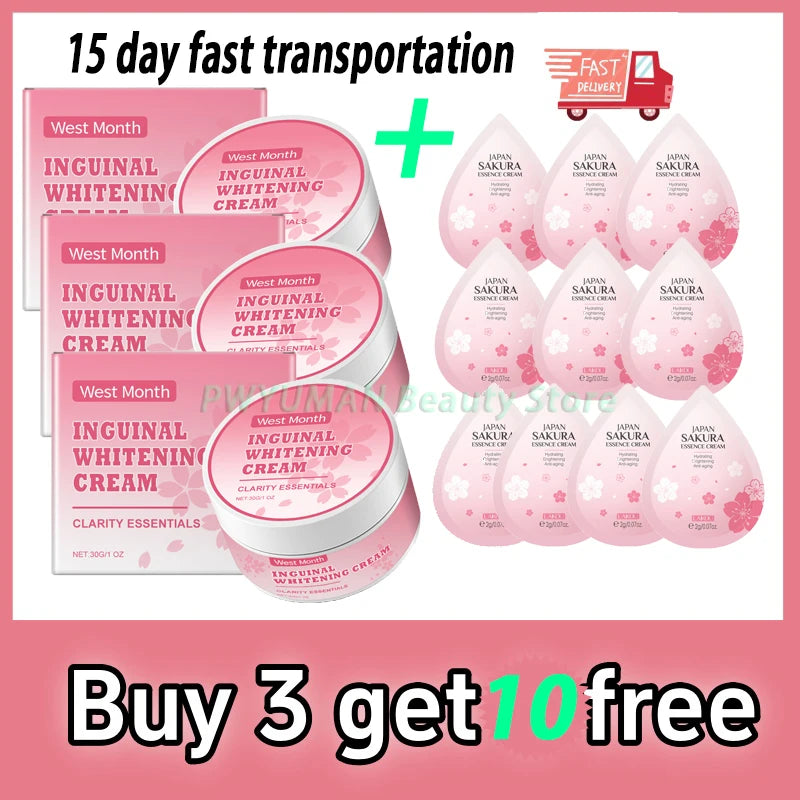 Body Whitening Niacinamide Brighten Cream For Intimate Parts Underarm Bleach Knees Lighten Thigh Inner Korean Skin Care Products