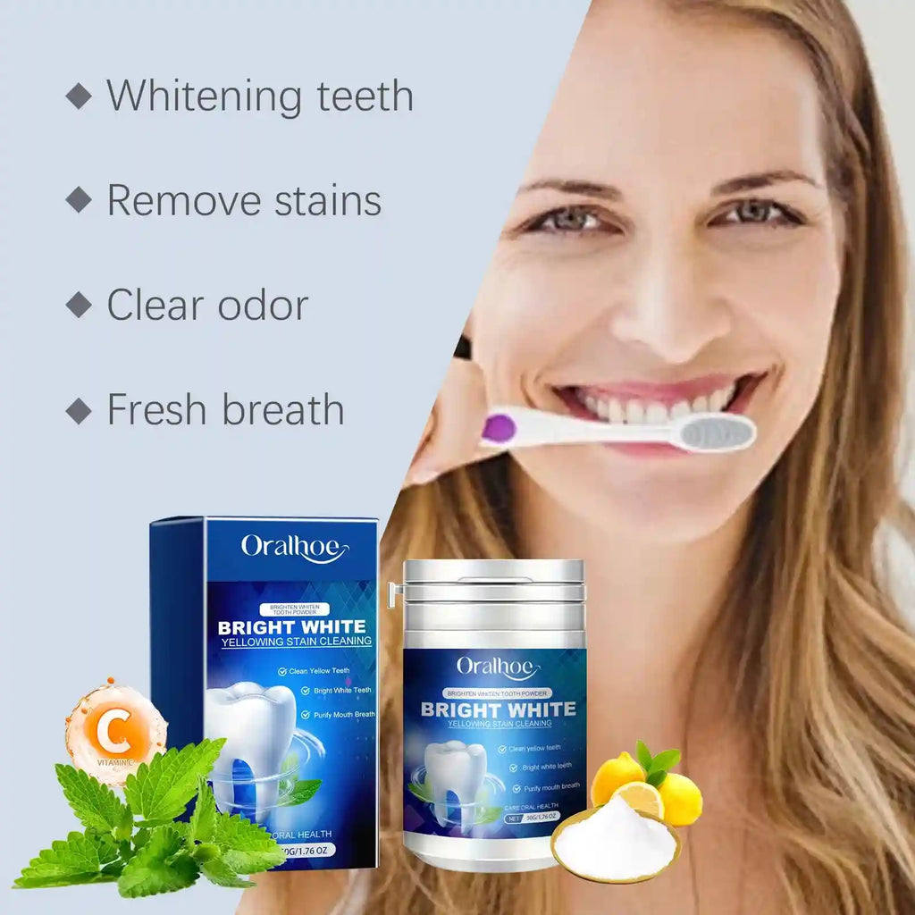 Tidesmit mint xylitol mineral tooth powder for teeth whitening and stain removal