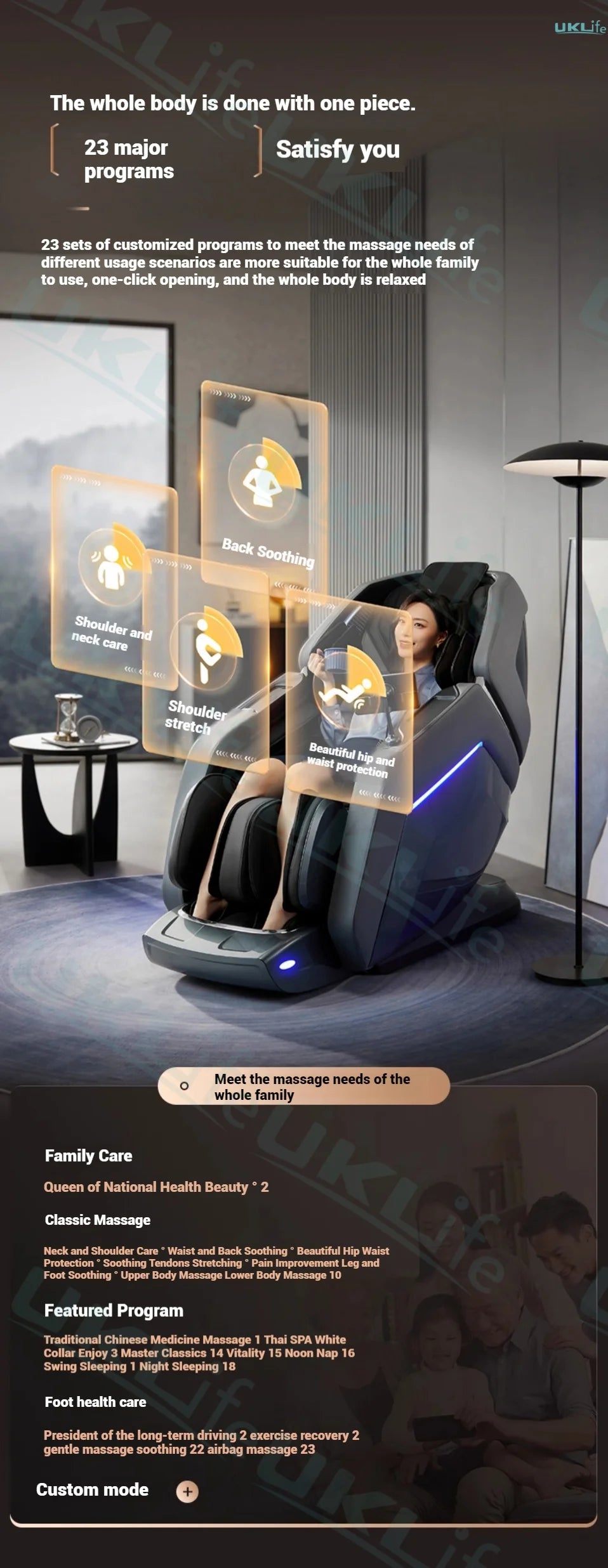 Tidesmit 4D Dual Core Full Body Massage Chair with Zero Gravity Relief Body Shaping Massage Equipment Tidesmit