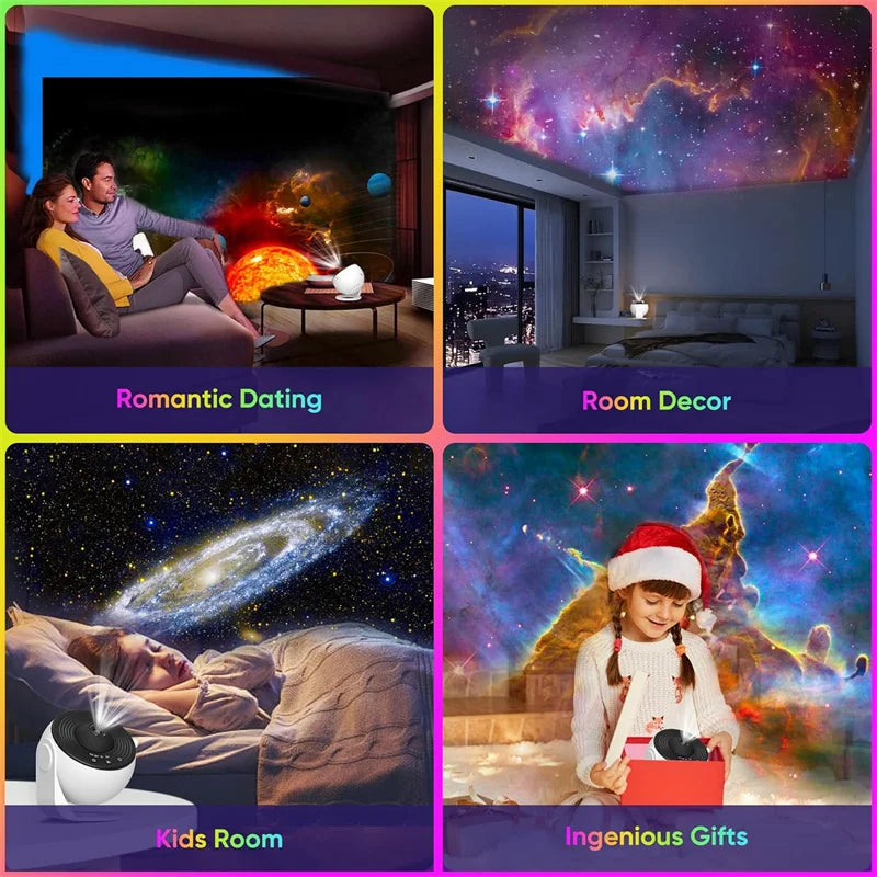 Galaxy Projector Night Light 360 Rotating LED Starry Lamp Tidesmit