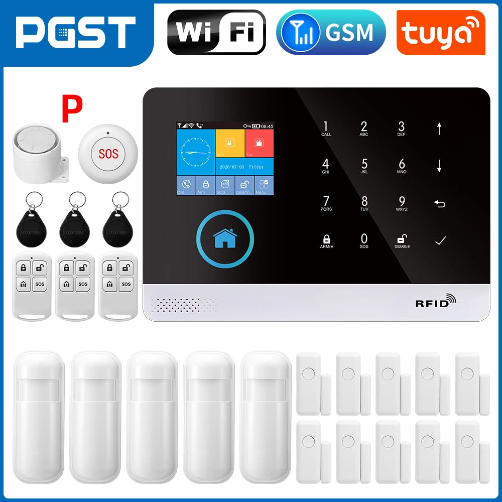 Smart Home Security Alarm System with 4G WiFi App Control by Tidesmit 2G P Tidesmit