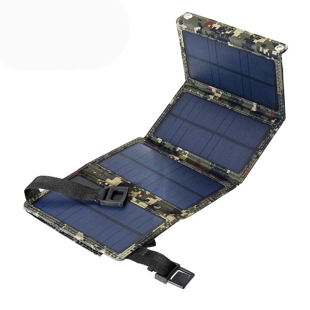 Solar panel 20W portable solar panel outdoor power supply solar mobile power bank power bank  4 folding and packaging