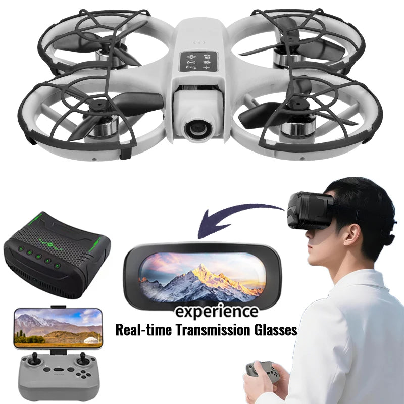 Foldable Camera Drone with HD FPV and Obstacle Avoidance - Gray Tidesmit