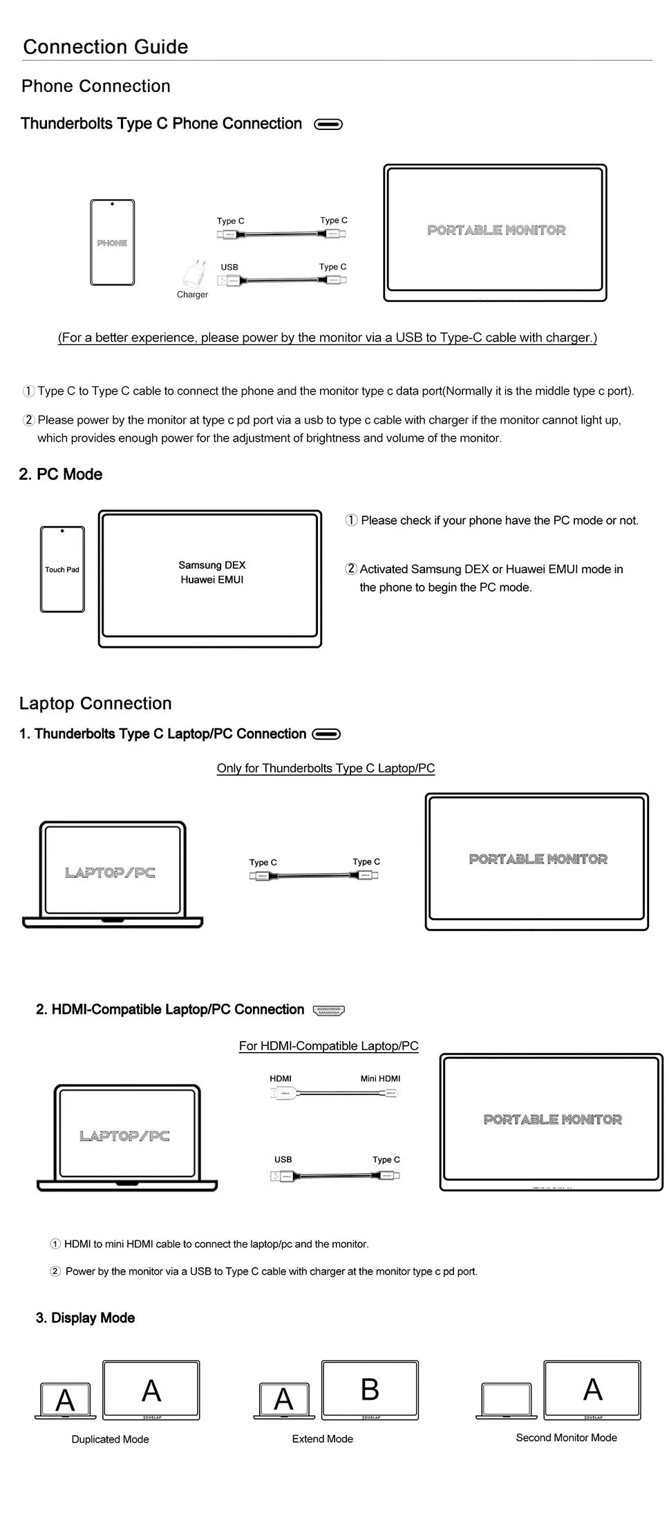 16inch Touch Portable Monitor 1920*1200P FHD IPS Screen 100%sRGB 300Nits HDR Display for Laptop/PC/Phone/Dex/PS4/PS5/SWITCH