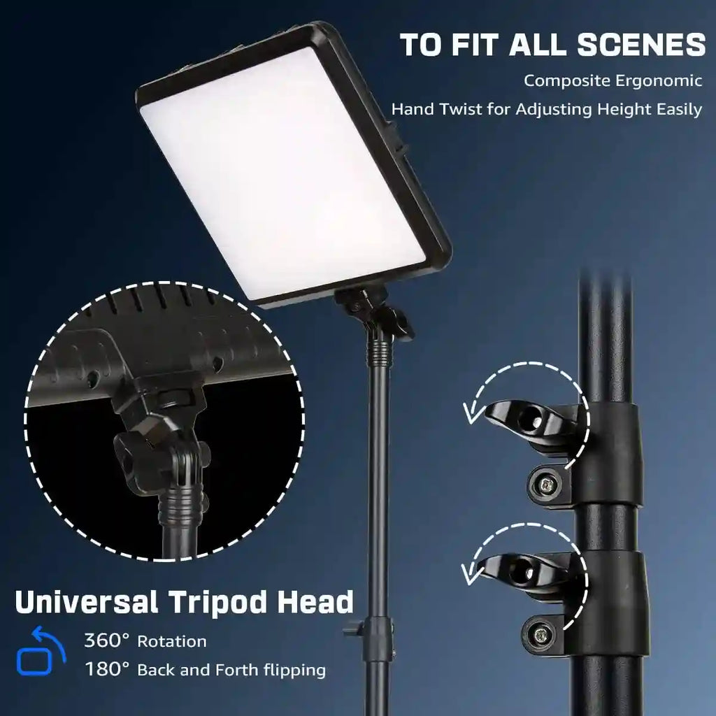 LED Ring Light with Adjustable Tripod Stand for Content Creation Tidesmit