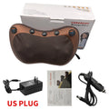 Electric Cervical Neck Massager with Heat Therapy & Spine Support Massage Cushion US Plug-Brown Tidesmit
