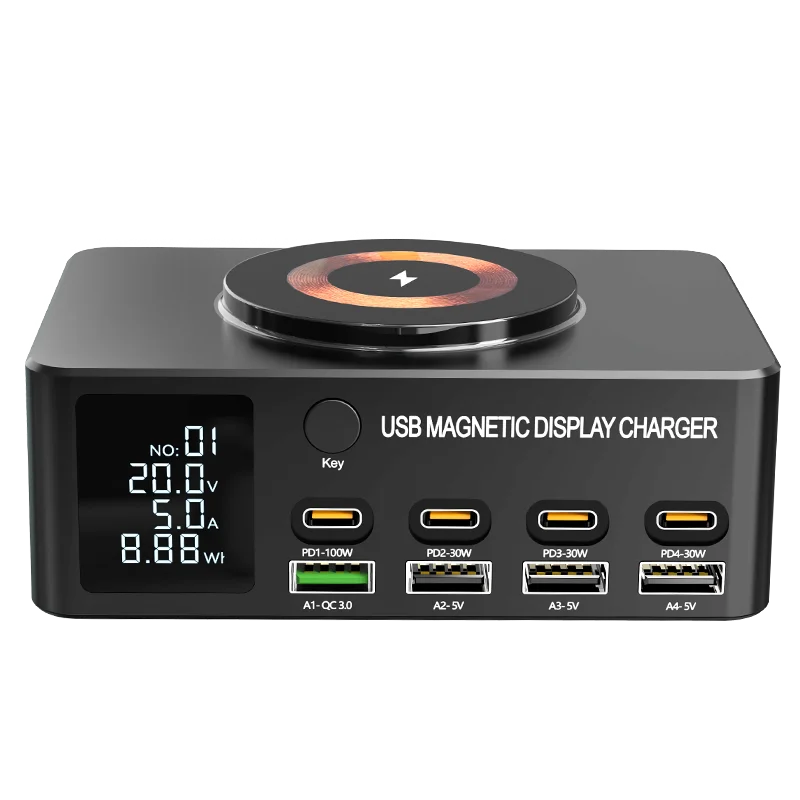 220W GaN USB-C Fast Charger Station for Multi-Device Charging 818D 140W Tidesmit