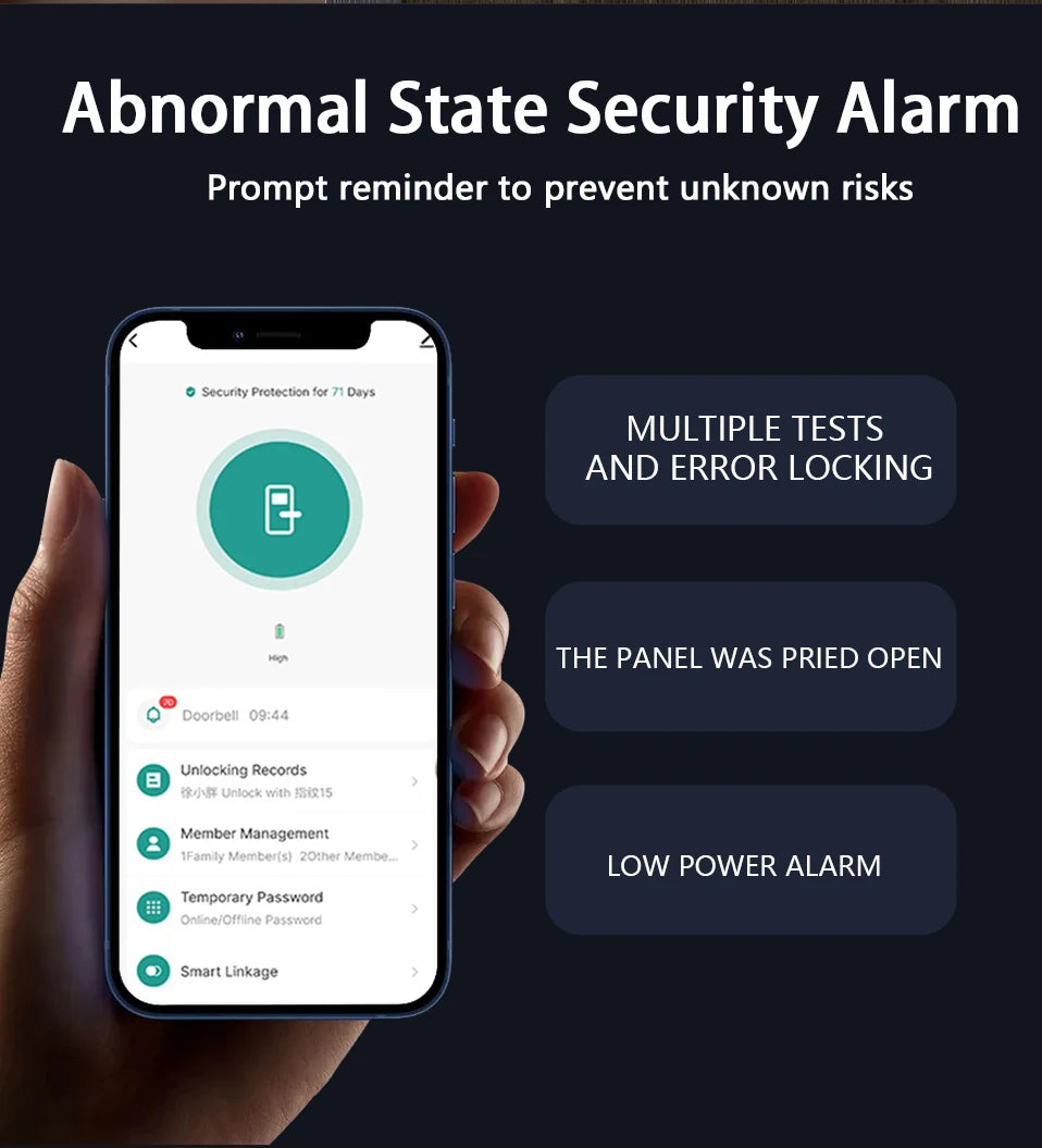 Waterproof Smart Deadbolt Locks for Home Alexa Wifi Bluetooth TTlock App Biometric Fingerprint Digital Keypad Entry Door Lock