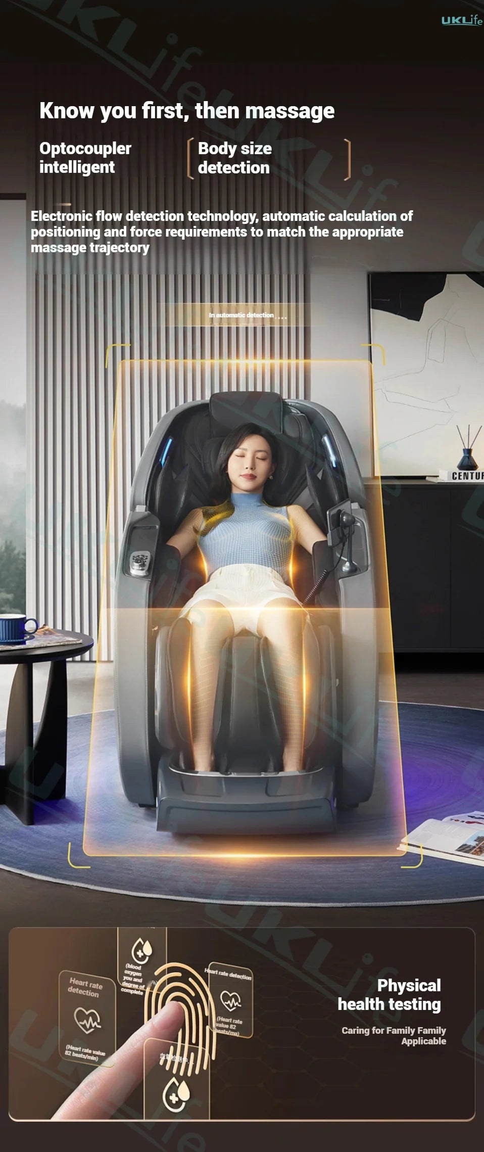 Tidesmit 4D Dual Core Full Body Massage Chair with Zero Gravity Relief Body Shaping Massage Equipment Tidesmit